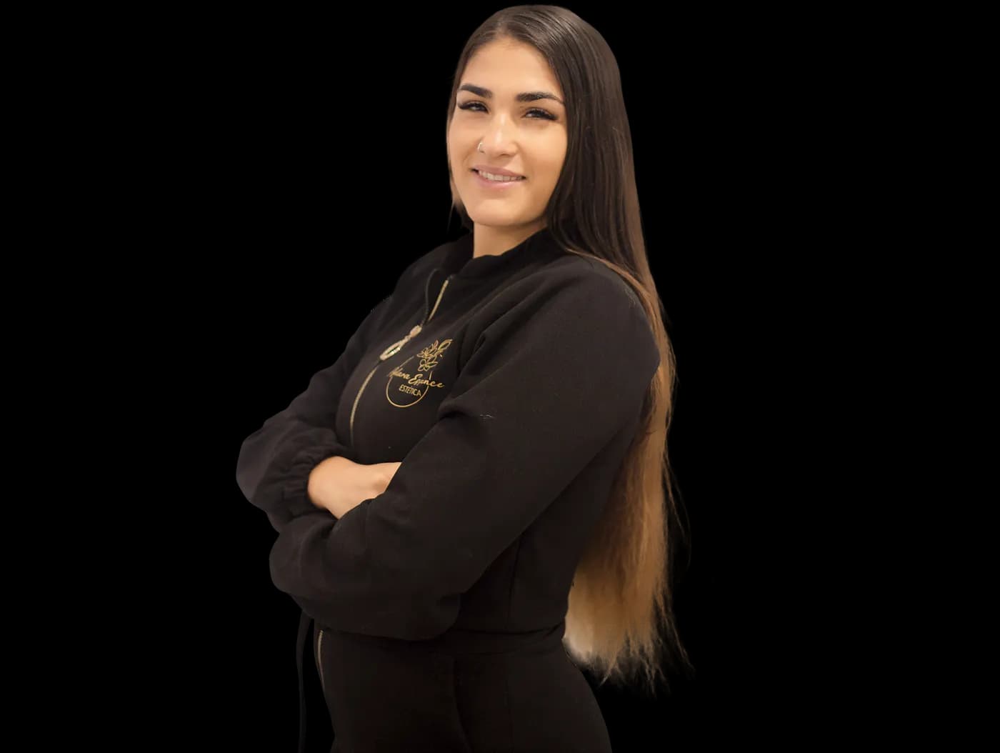 Marta Pujol, founder of Adara Essence, with her arms crossed